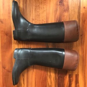 Japanese Import: Rain Boots with Leather Upper